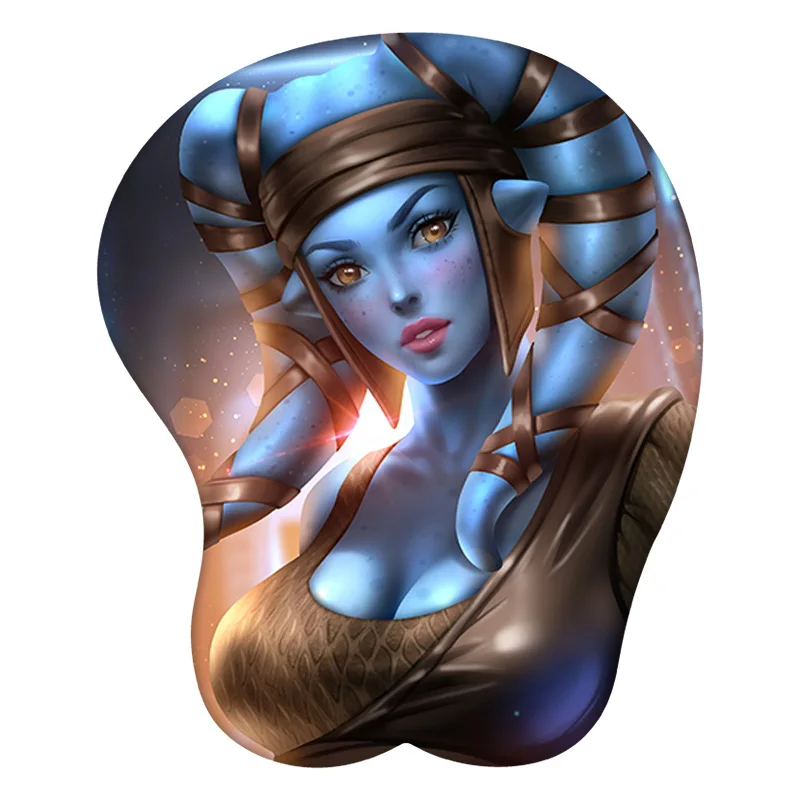 

Twi'lek Aayla Secura 3D Mouse Pad Jedi Knight Anime Sexy Wrist Rest Desk MousePad Mat Gamer Accessory