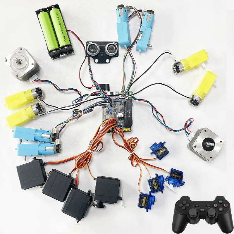 Ps2 وحدة تحكم في الألعاب لاسلكية مزدوجة الاهتزاز 2.4g دعم لاسلكي سيارة روبوت التحكم لاردوينو Uno R3 Meage2560