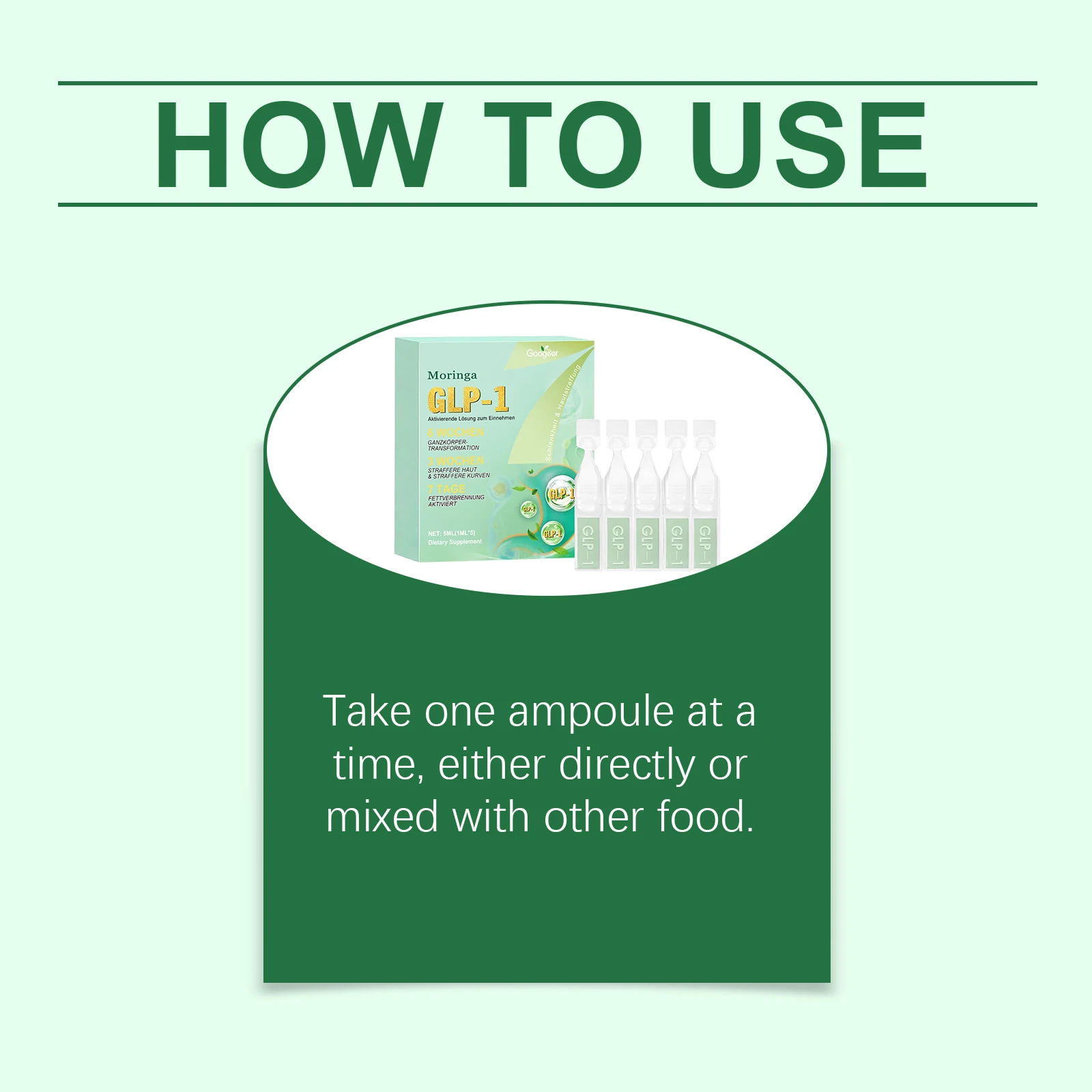 Googeer GLP-1 قطرات معززة للتخسيس، علاج الجسم