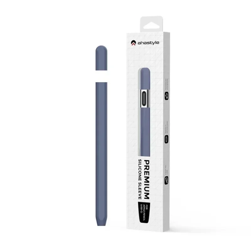 Estuche para Apple Pencil 3 USB-C Touch Pen, 3. ª generación, antipérdida funda protectora, tapa ultrafina de silicona, contraste de Color