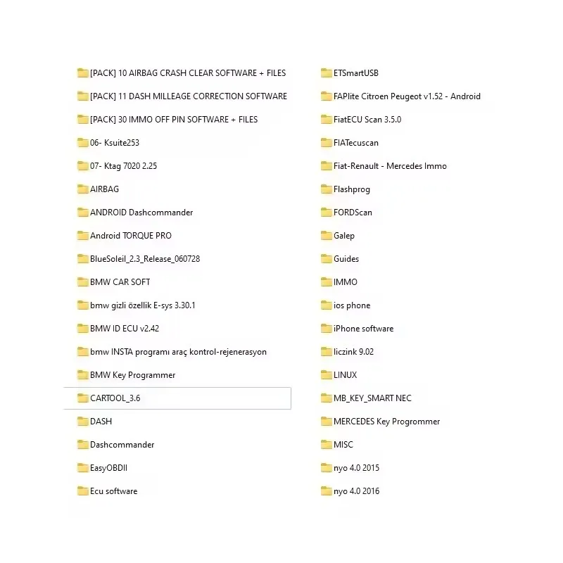 تصحيح DASH MILLEAGE الجديد + برنامج IMMO OFF + AIRBAG CRASH CLEAR / إجمالي 32 جيجابايت حزمة من برنامج السيارات لـ paraSSE DD