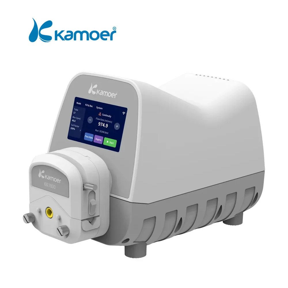 Kamoer High Flow Peristaltic Pump WiFi AC110-220V UIP3 Stepper Motor Dosing Pump with RS485,Foot Switch for Lab and Filling