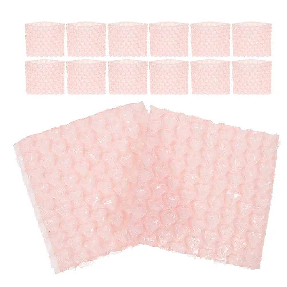 100Pcs Heart-Shaped Bubble Mailer Pouches PP Material Cushioning Shipping Bags for Glassware Electronics Ceramics Moving Packing