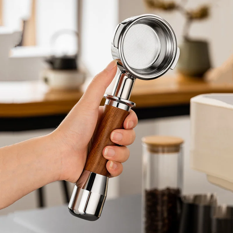 304 Edelstahl Espresso Bodenloser Siebträger 58 mm 2 Ohren für Expobar/ROCKET/Lelit E61 Kaffeemaschine Barista Zubehör