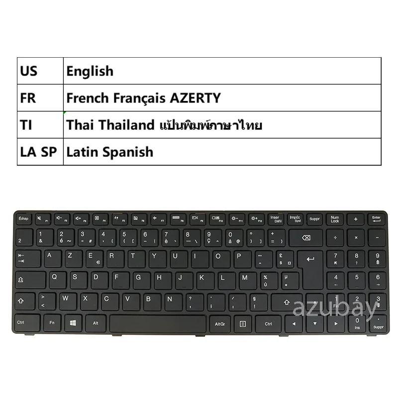 Clavier pour Lenovo Ideapad 100 - 15IBD B50 - 50, 5N20K25444 5N20K25394 5N20K25406 5N20K25395 États - Unis Français AZERTY LA Latin Espagnol