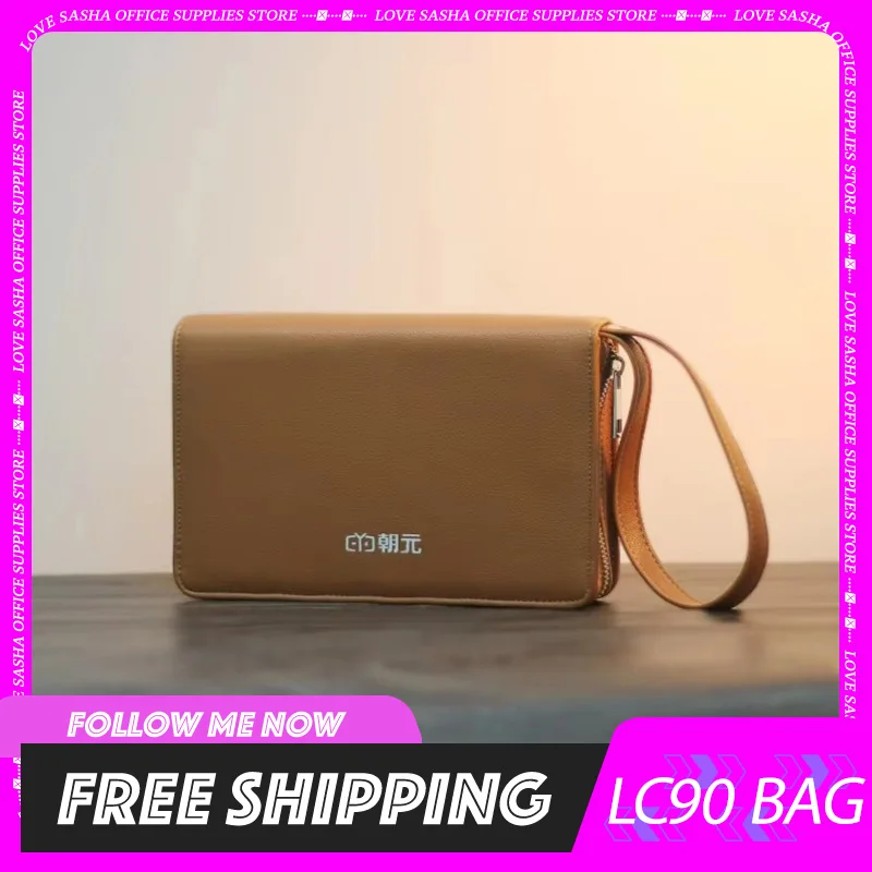 Choyong Lc90 Bluetooth All-Band Fm Radio Leather Handbag Portable Protective Case Brown Leather Storage Bag Waterproof Customize