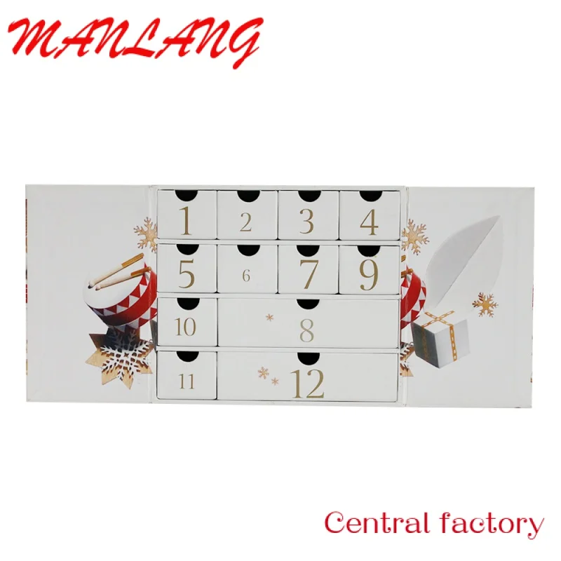 Custom  12 day custom empty 2023 box advent calendar calendars packaging boxes