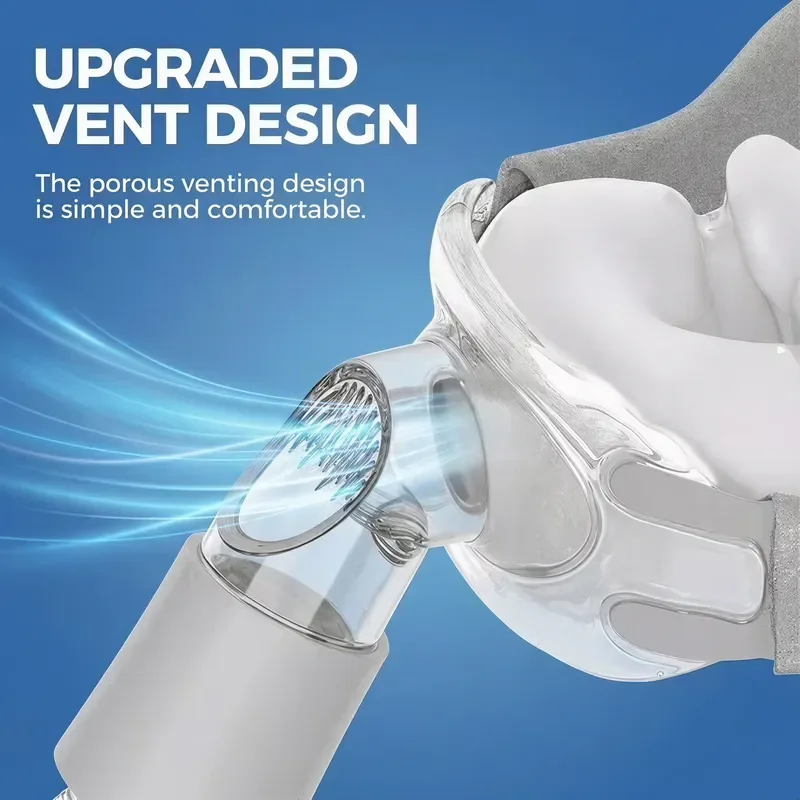 Universal Nasal Mask System for CPAP Machines-with Adjustable Headgear 360 Swivel Tube-3 Different Sizes of Nasal Pillows(S,M,L） - view 4