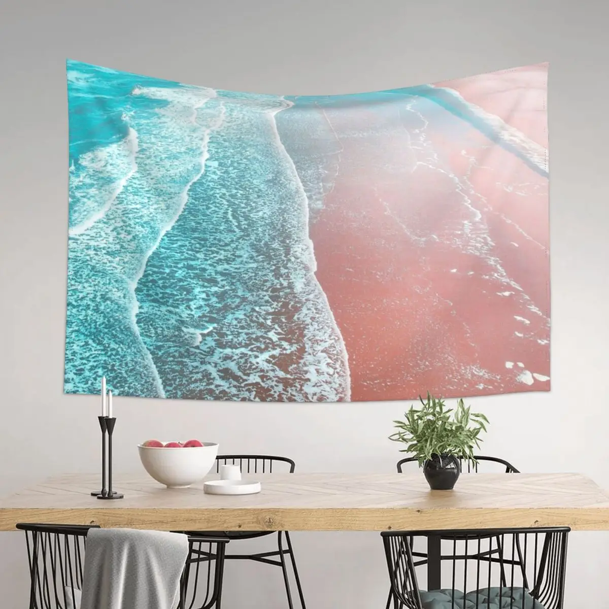 

Sea Blue and Rose Gold Tapestry Wall Decoration Wall Hanging Decorative Wall Mural Room Decoration Accessories Tapestry