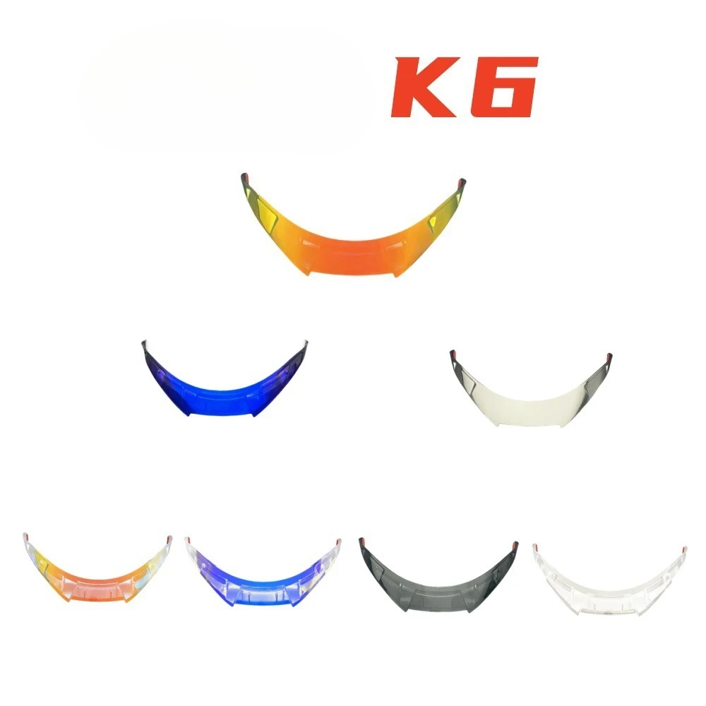 

K6 Helmet Tail Spoiler Electroplating Color Colorful Aurora Motorcycle Helmet Accessories Decorative Parts