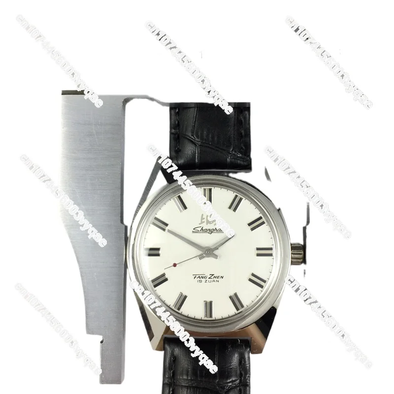 Original Stock Shanghai Watch Factory All-Steel Shockproof Large Watch Shanghai Brand Manual Mechanical Watch Diameter 38mm