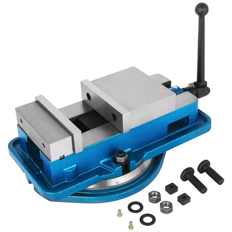 QM16 Precision Milling Machine Vise 360 Degree Rotating Base Heavy Duty Locking Clamp for Metalworking Drilling Tool