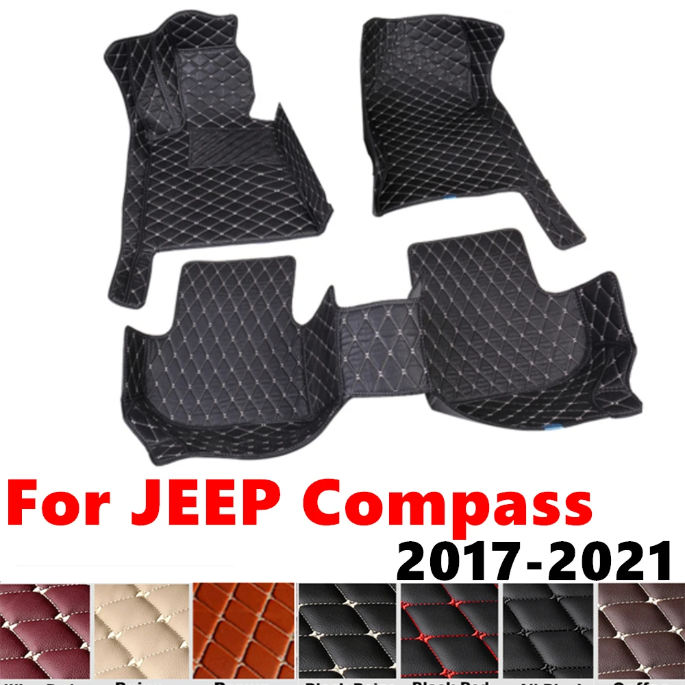

Автомобильные коврики для JEEP Compass 2021, 20, 2019, 2018, 2017, подходят под заказ, передняя и задняя напольная накладка, накладки для ног, аксессуары для интерьера