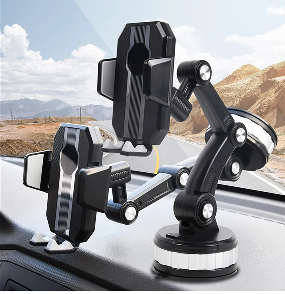 Car Truck Phone Mount Holder Heavy Duty Suction Cup in Car Dashboard Windshield Long Arm Stand for iPhone 14 Samsung Smartphone