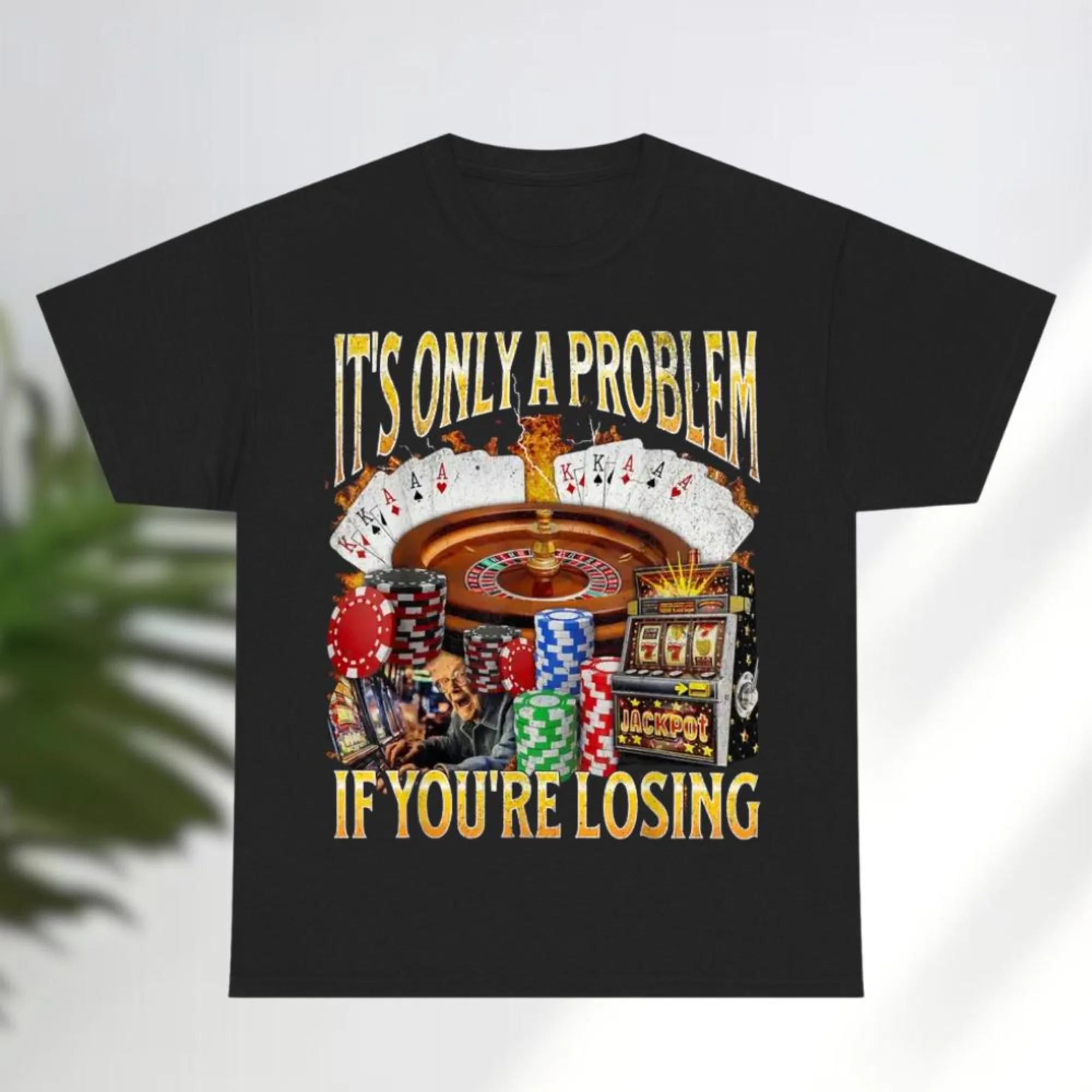 Vintage Funny T-Shirt for Men Women Pure Cotton Crewneck Gifts Casual Comfot Good Luck Short Sleeve Print Unseix Top