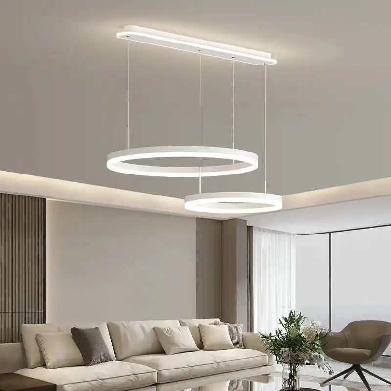 Minimalist Led Chandelier Lights Modern Circle Ceiling Chandelier for Living Room Dining Room Bedroom Nordic Home Decor Lamp
