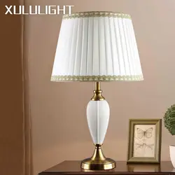 Modern European Ceramic Table Lamp Living Room Bedroom Home Decor Bedside Table Remote Control Lighting Fixtures