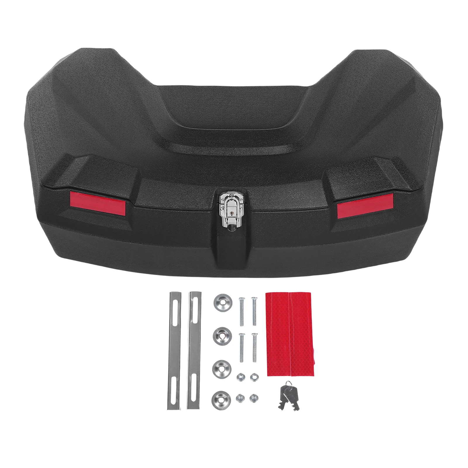 

ATV Rear Storage Box 98L Capacity Rain Proof ATV Rear Rack Cargo Box with Padded Backrest and Lock UTV