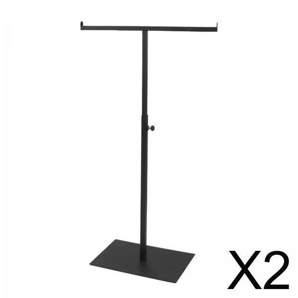 T Bar Jewelry Holder Purse Display Stand Adjustable Steel Organizer for Bracelets Necklaces Handbags