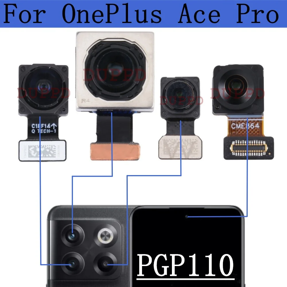 

Front Rear Camera For OnePIus Ace Pro PGP110 Original Selfie Wide Back Main Ultrawide Macro Facing Camera Module Flex Spare