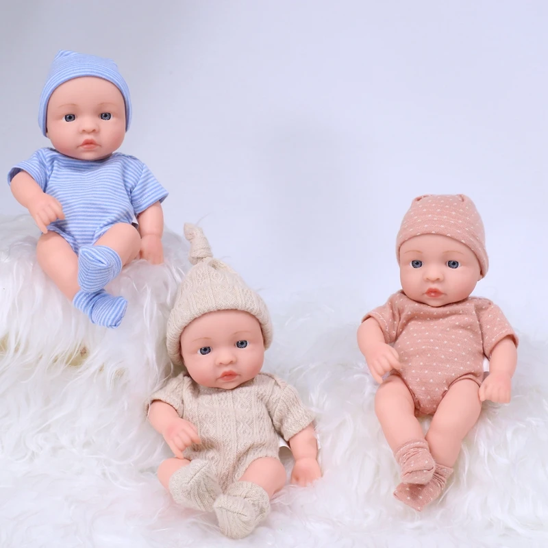 New Silicone Reborn Dolls 20cm Reborn Baby Doll Mini Soft and Full Body Silicone Reborn Toddler Doll Baby Doll For Girls