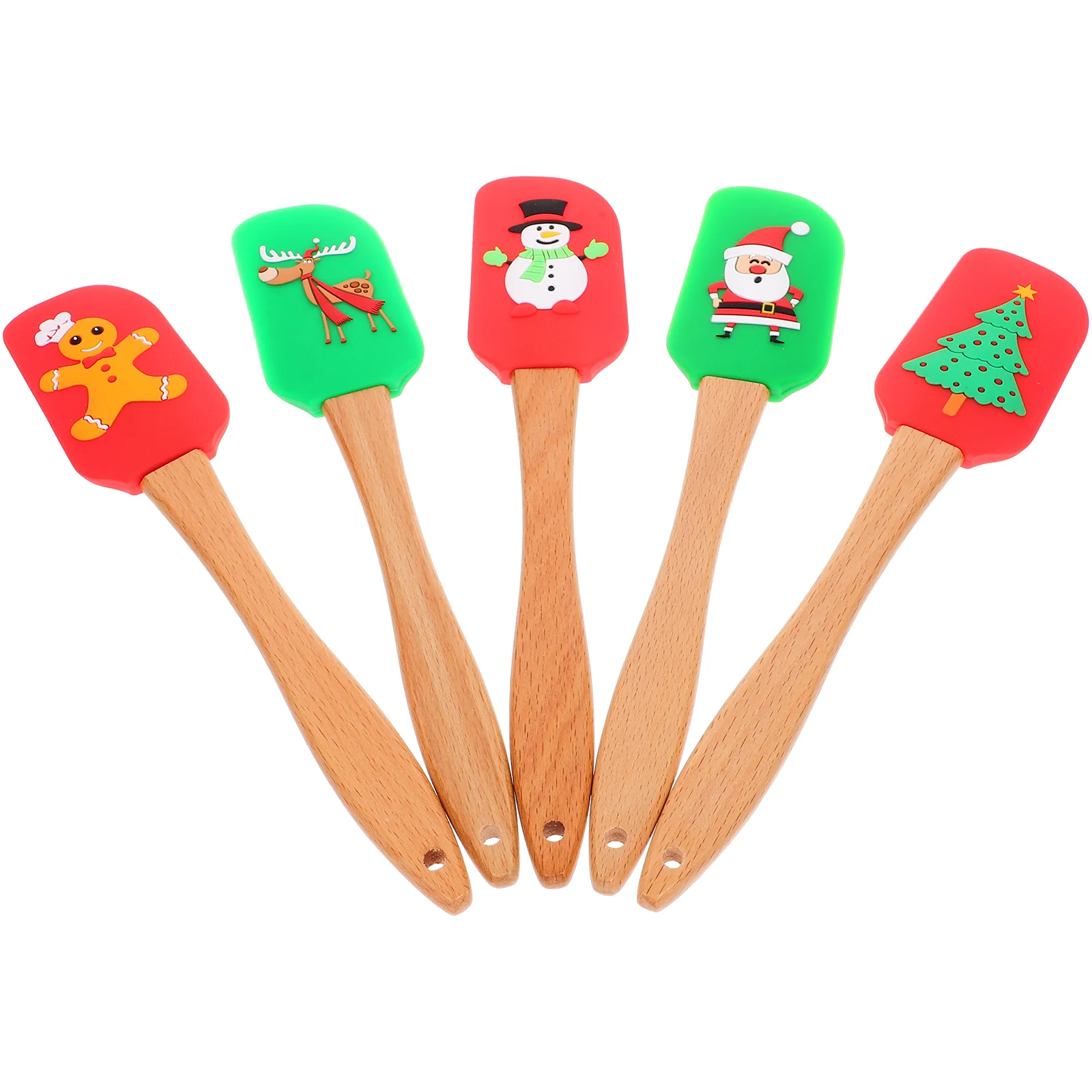 5 Pcs Cream Spatula Biscuits Baking Tools Suite Kitchen Scraper Silica Gel Man Reusable Ergonomic