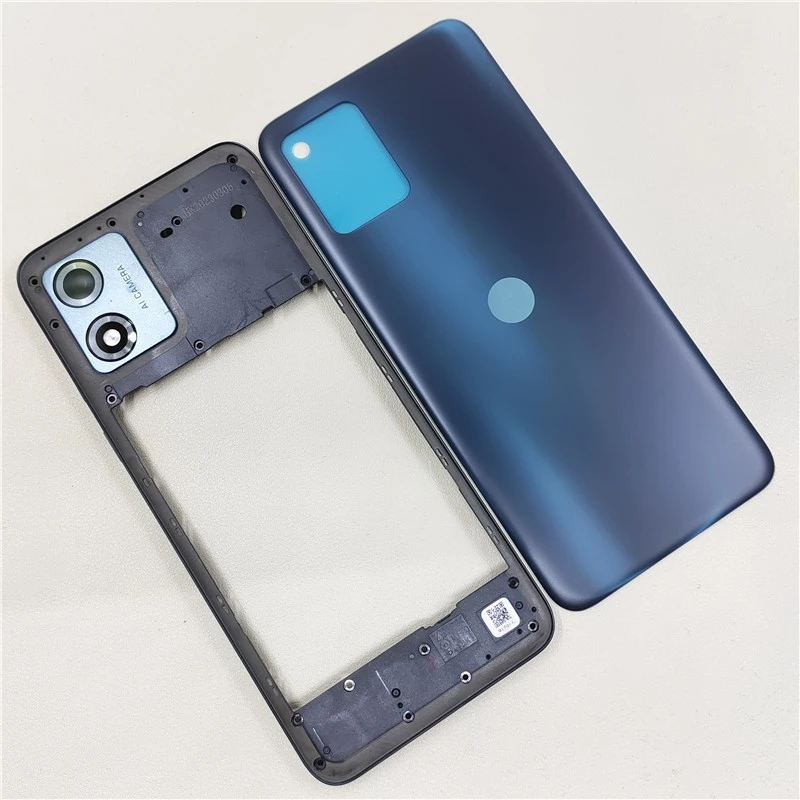 Middle Frame for Motorola Moto E13 XT2345 Battery Back Cover Rear Cover with Camera Lens Housing