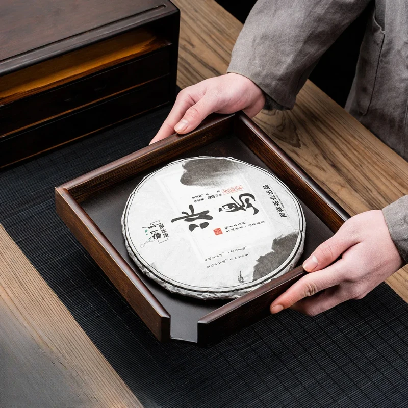 Bamboo Pu'er Tea Storage Boxes  MultiLayer Separator Cut Tea Tray with Kung Fu Tea Set Ceremony Accessories Food Storage Drawer