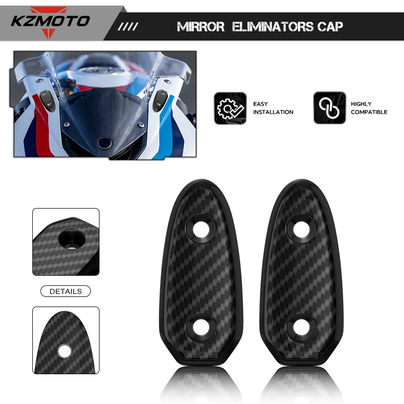 

For M1000RR 2023-2026 S1000RR 2020-2026 Motorcycle Carbon Fiber Mirror Cover s1000rr m1000rr Windscreen Driven Mirrors Hole Cap
