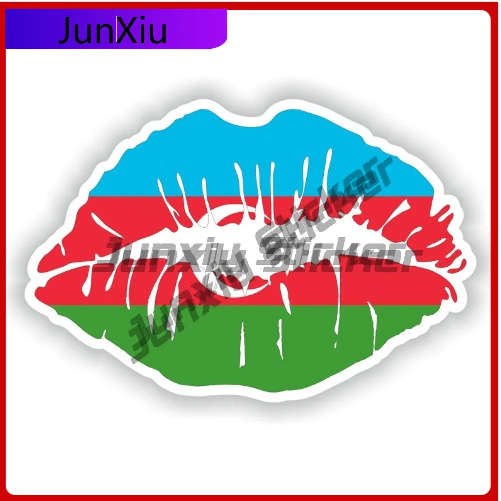 

Azerbaijan Flag Lips National Emblem Sticker Vacation Stickers Scratch-proof Decor Rv Camper Logo Sticker For Car Decoration Pvc