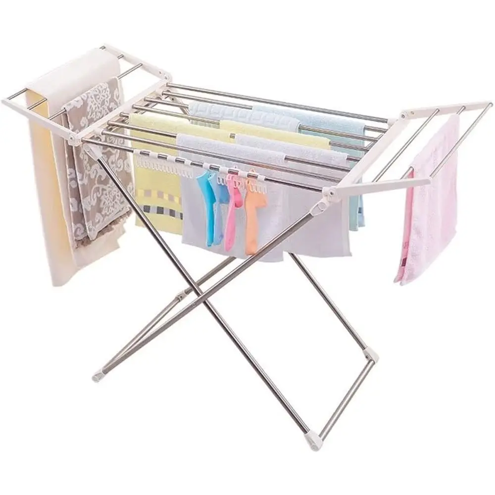 

Indoor Floor-Standing Multifunctional Drying Rack with Coat Hanger