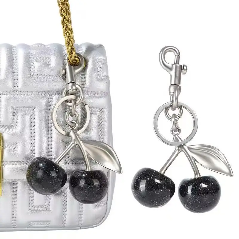 Bag Charms For Coach Handbag Shoulder Bag Black luxury Cherry Charm Pendant Decoration Women's High-Grade Keychain Gift