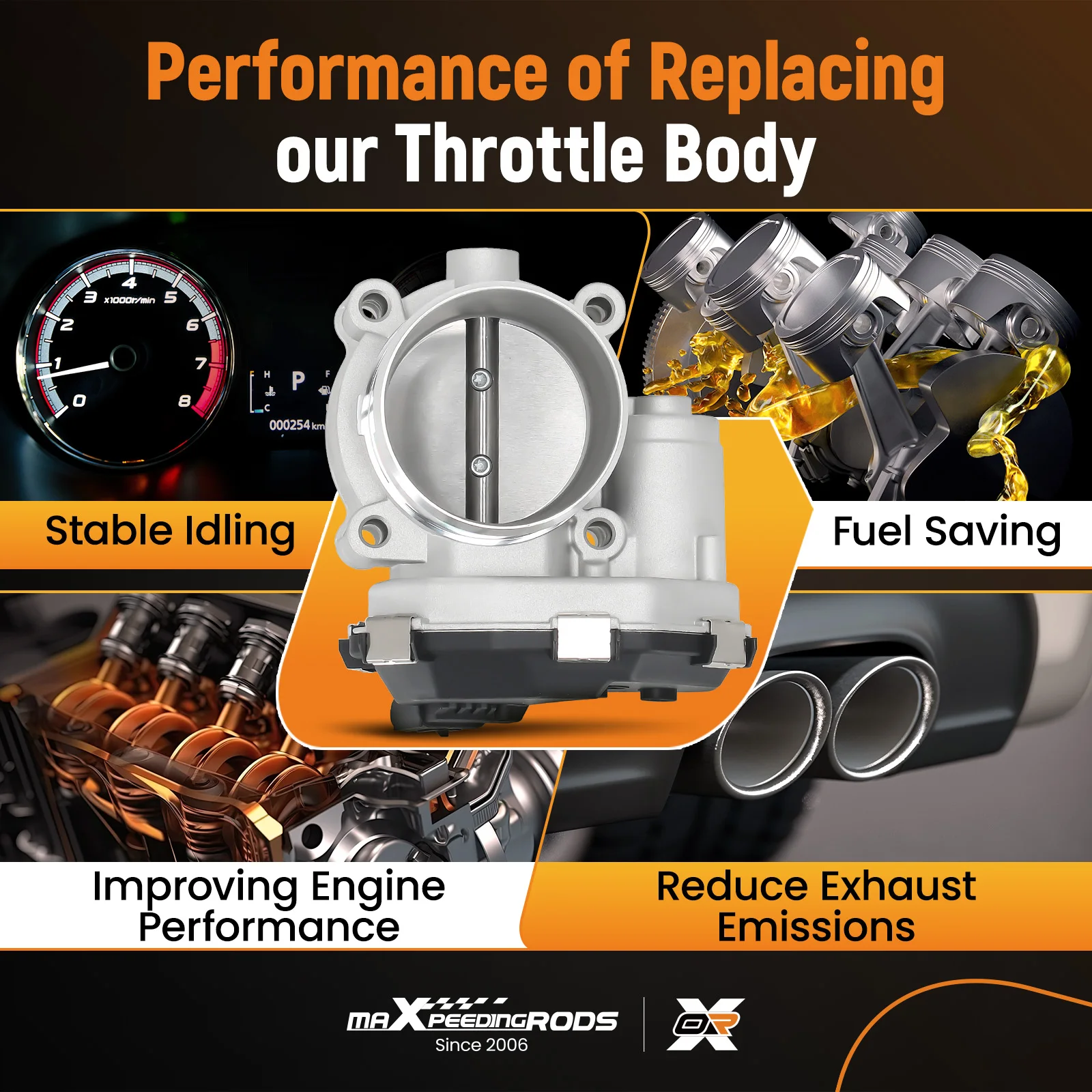 

Throttle Body For Lincoln Continental 17-20 MKZ Ford F-150 Mustang 2.3 2.7 3.0L