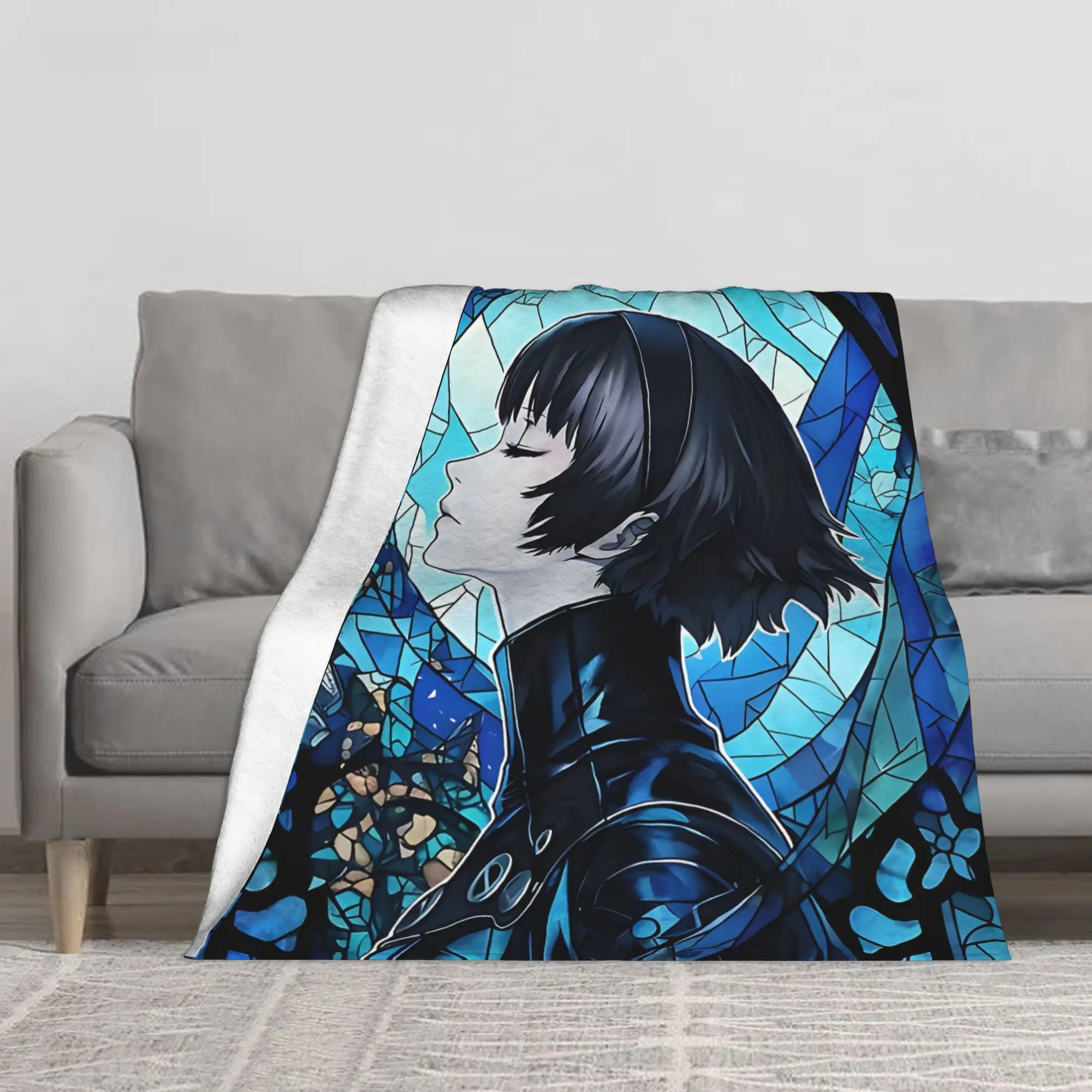 1PC Cute and beautiful anime characters Blanket Throw Super Cosy Plush Living Room Sofa