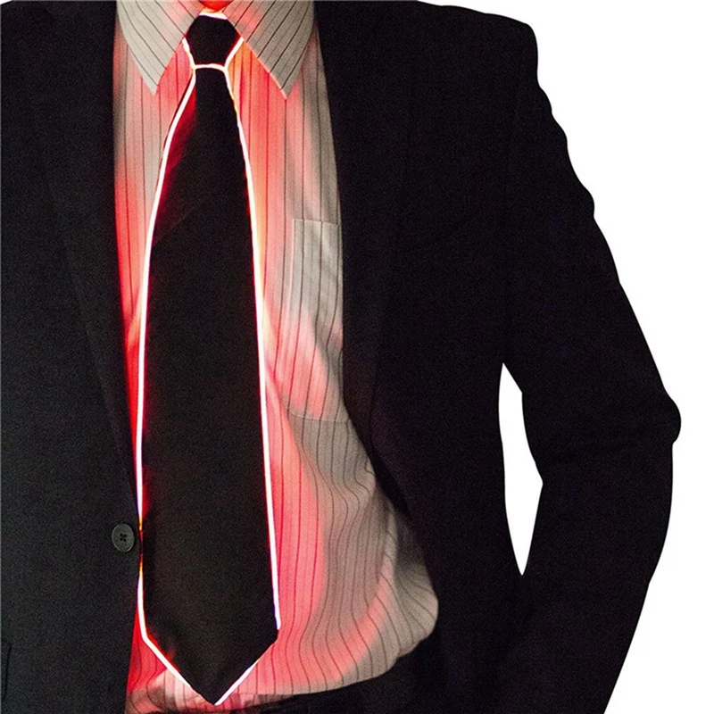 Glowing Tie EL Wire Neon LED Luminous Party Haloween Christmas Luminous Light Up Decoration DJ Bar Club Stage Clothing Durable