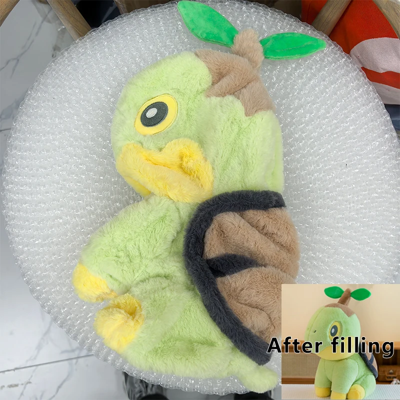 Riesige 35/80 cm Turtwig Pokemon Anime Plüschtiere Pokémon Plushie Kawaii Halbfertiges Leder Holster Kissen Geschenk für Kinder Weihnachten