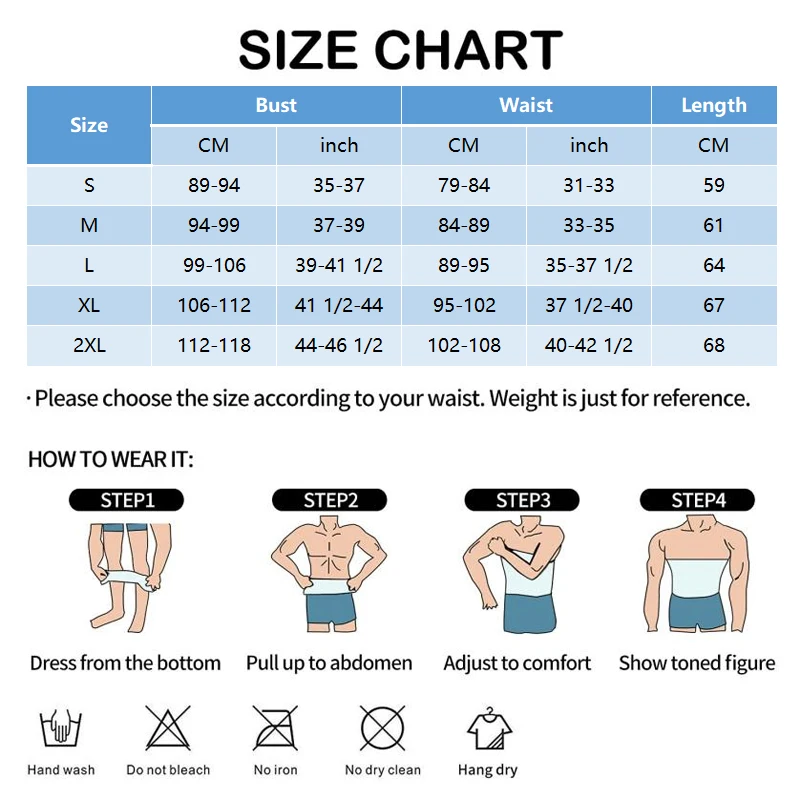 MenSlimming Vest Body Shaper Waist Trainer Corset Compression Tank Tops Undershirt Abdomen Slimming Shapewear Fat Burn Fitness