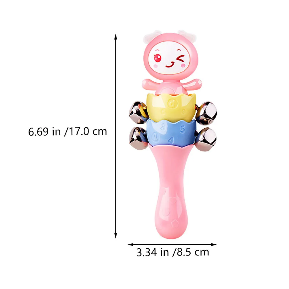 Educatieve Baby Tafelbel Cartoon Schudden Muziekbel Handgreep Ontwikkel Coördinatie Ouder Kind Interactie Cartoon Rammelaar