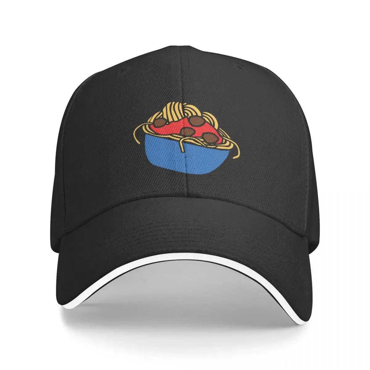 Spaghetti Pasta and Meatballs Baseball Cap Golf Hat Man birthday Icon Fashion Beach Men's Luxury Women's