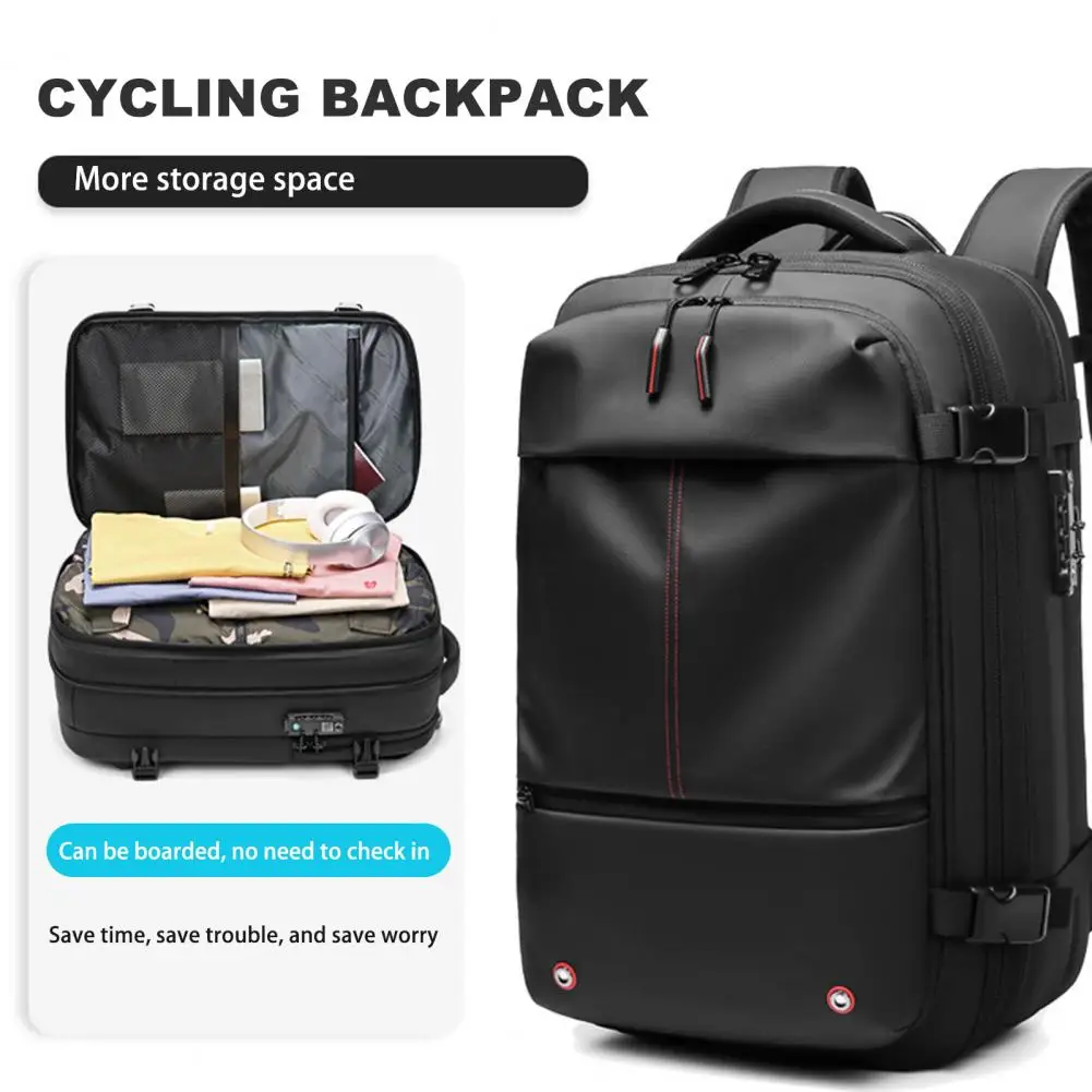 Vacuum Airplane Backpack 60L Waterproof Oxford Cloth Travel Backpack Wet Dry Separation Backpack for Outdoor Cycling Business