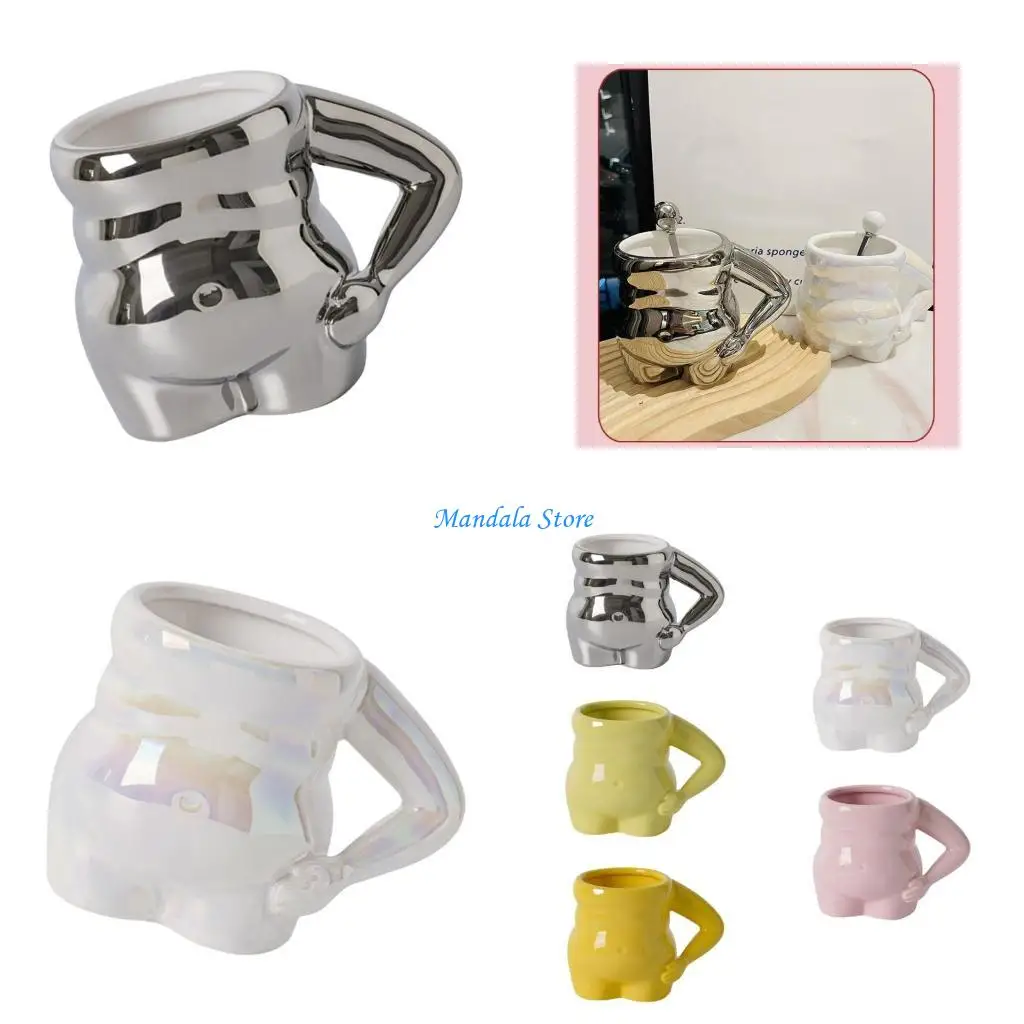 

U2JC Unique Belly Mug Practical Drinkwares for Coffee Teas Juice in Homes or Office