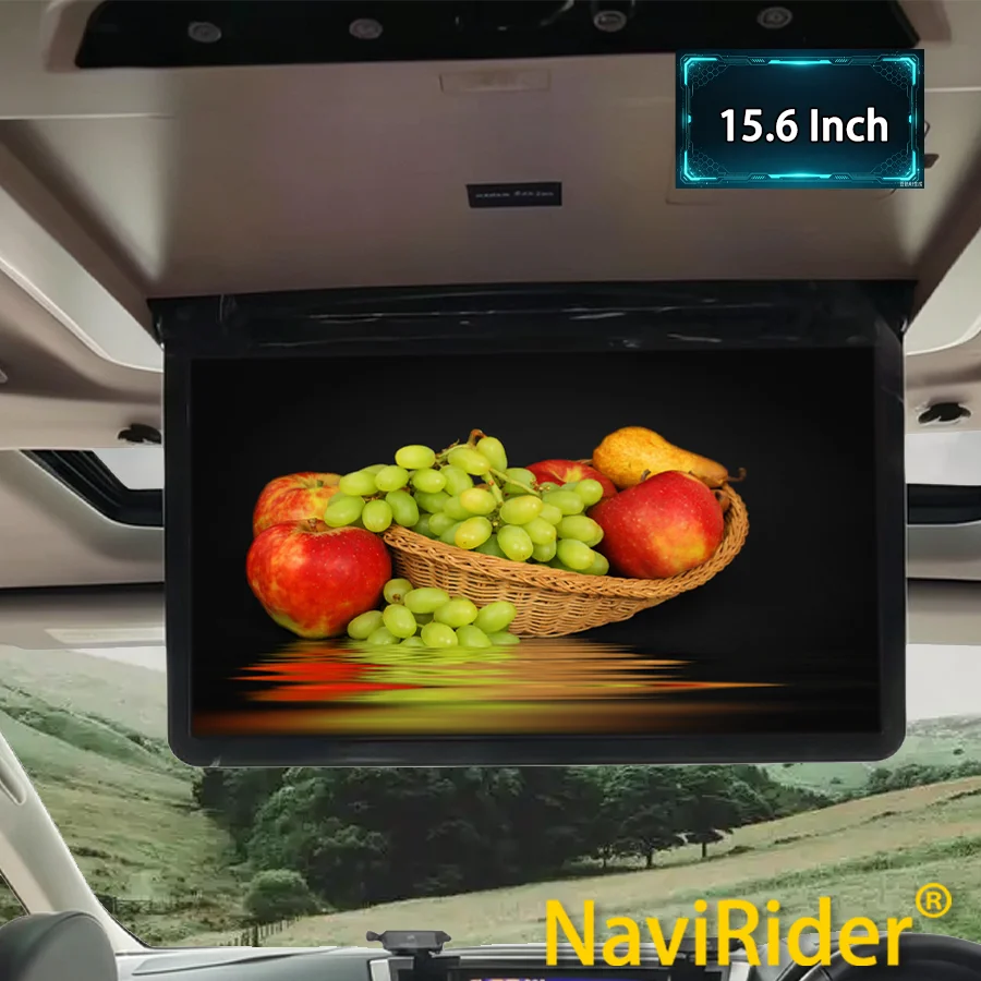 15.6'' For Toyota Alphard 30 Series Flip Down Multimedia Overhead Roof Monitor Android Touch Screen WiFi Ceiling Mount Display