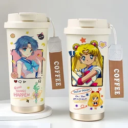 Sailor Moon Ins Style Insulated Coffee Cup Female Student Anime Water Cup Fresh And Beautiful Japanese Tumbler Gifts