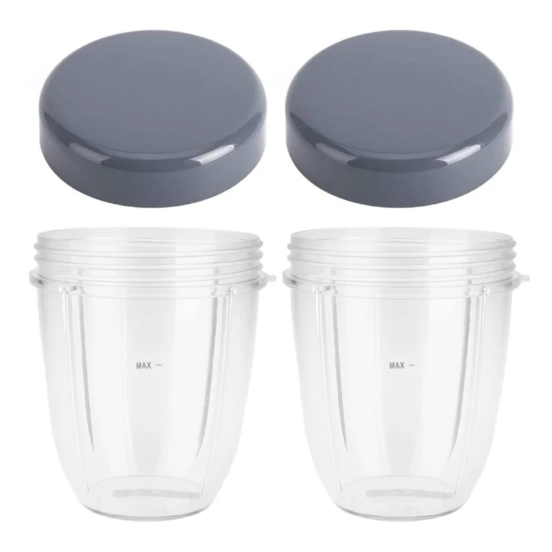 【SUPEROFERTAS】Para Liquidificador Nutri Bullet 600W 900W, Copo de Substituição de 18Oz com Tampa Plana, Pacote com 2 para Nutrib