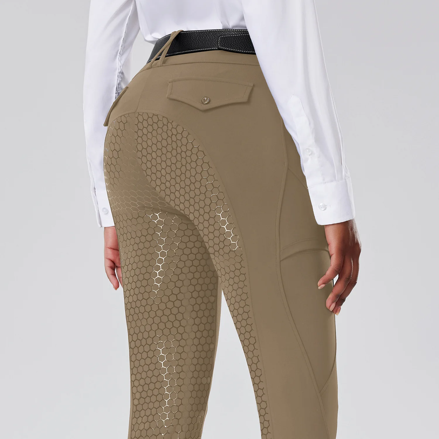 Pantalones de equitación para mujer, pantalones de asiento completo, medias de escuelas ecuestres, ropa deportiva para exteriores, equipo de caballero