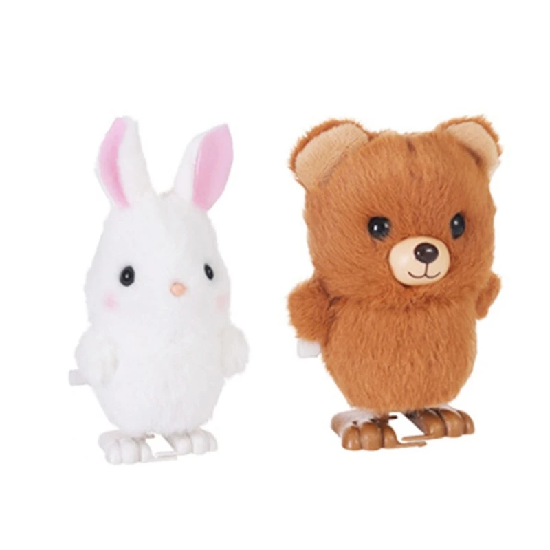 

Wind Up Toy Plush Animal Clockwork Toy Walking Bunny Bear Party Favor Great Gift for Boys Girls Kids Toddlers D5QF