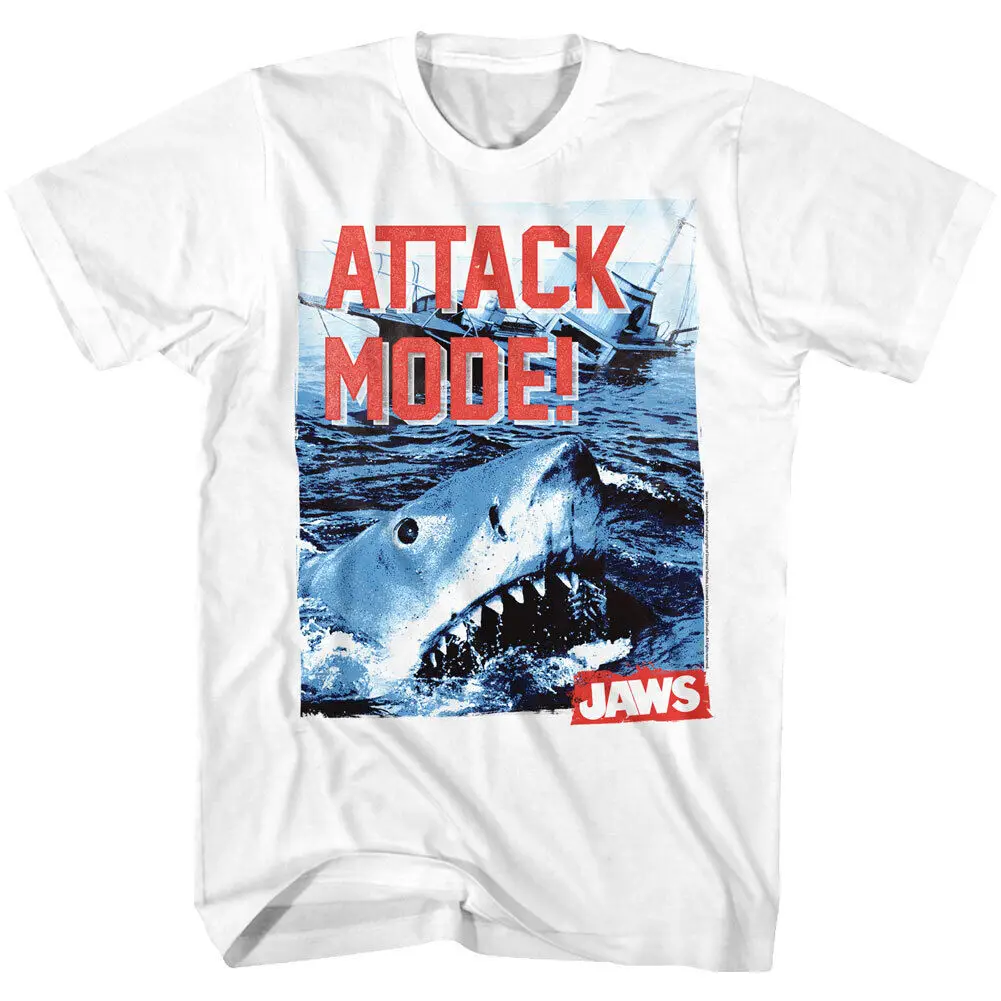 Jaws 70's Thriller Movie Great White Attack Mode Sinking Orca Boat Men's T Shirt