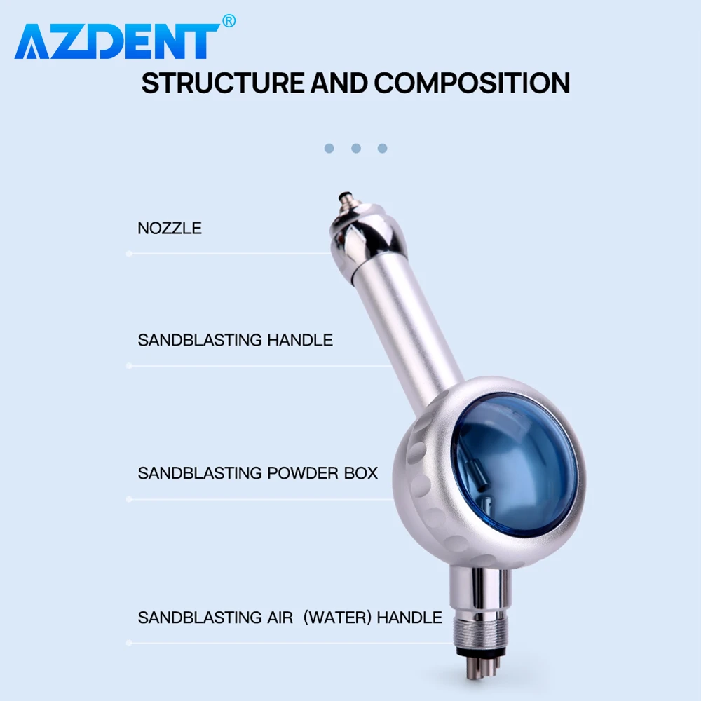 Dental Sandblasting Gun Air Powered AZDENT Tooth Polishing System Anti-Resorption Prophy-Mate Sterilized Dentistry Tools