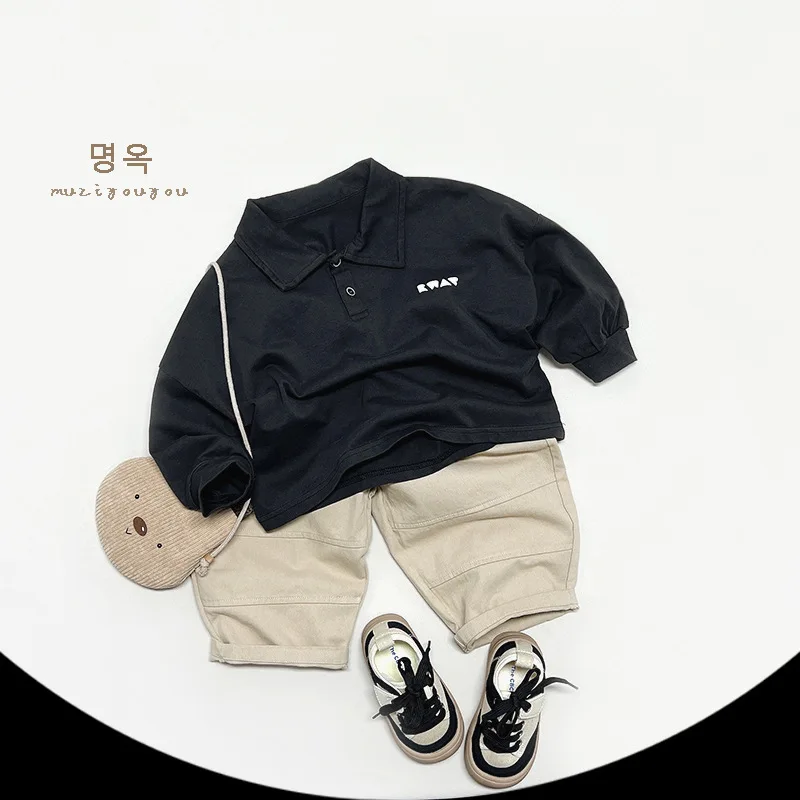 Pant Boys Grils Children Solid Simple All-matching Korean Loose Casual Fashionable Comfortable Spring Autumn New