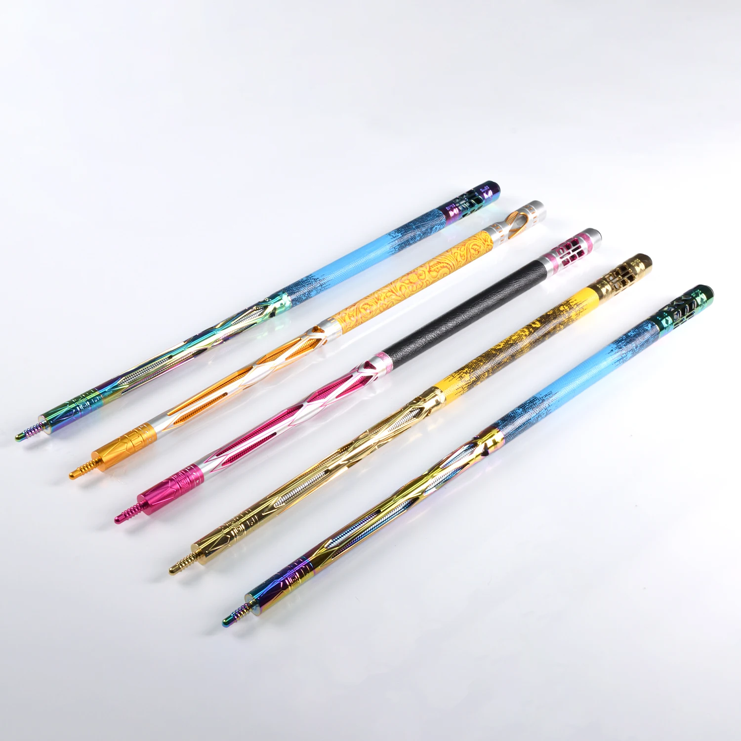 

Durable aluminum alloy billiard cue butt, adjustable weight, replacement rear handle for snooker and pool cues.